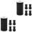 2Set Pomelli Nero in Nylon PVC Per Tende E Tapparelle 5