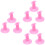 9Pz Unghie Rosa Per Nail Art, Rigida, Stabili 6