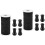 2Set Pomelli Nero in Nylon PVC Per Tende E Tapparelle 6