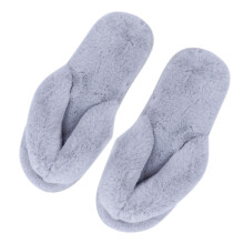 1Paar Dames Winterpantoffels Grijs Ademend Duurzaam En Stevig