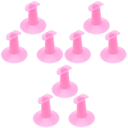 9Pz Unghie Rosa Per Nail Art, Rigida, Stabili 2