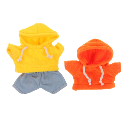 2Conjuntos Roupas Para Urso De Pelúcia Com Capuz E Acessórios Variados 2