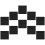Stickers Tuiles Décoratives Murales Noir PVC DIY 5