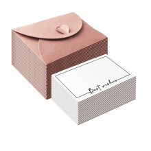 25 Sheets Small Envelopes with Blank Paper, Vouchers, Mini Envelopes for Party