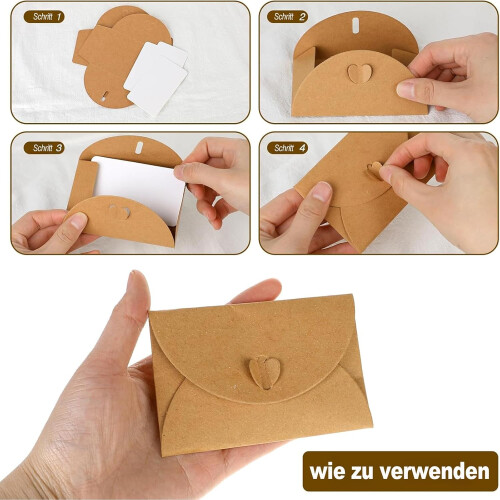 25 Sheets Small Envelopes with Blank Paper, Vouchers, Mini Envelopes for Party 1