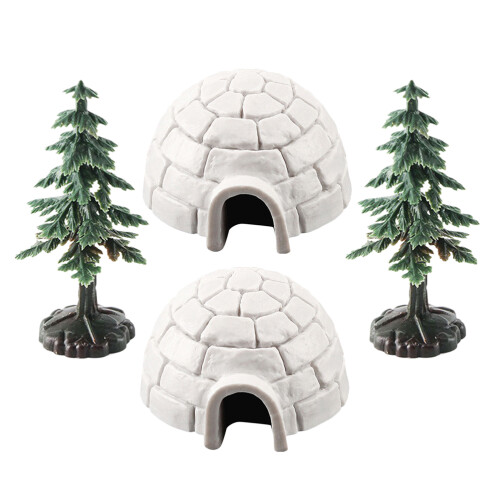 5Conjuntos Mini Casas De Gelo De Plástico Multicolor Para E Natal 1