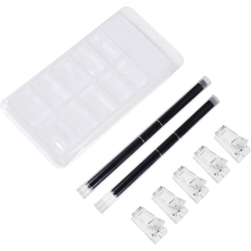 6Conjuntos Acessórios Manicure Coloridos Clips E Patches Para Unhas