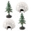 5Conjuntos Mini Casas De Gelo De Plástico Multicolor Para E Natal 3