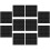 Stickers Tuiles Décoratives Murales Noir PVC DIY 8