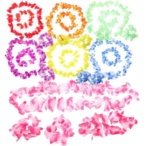 14Conjuntos Luau Hawaii Colorida Com Flores De 2