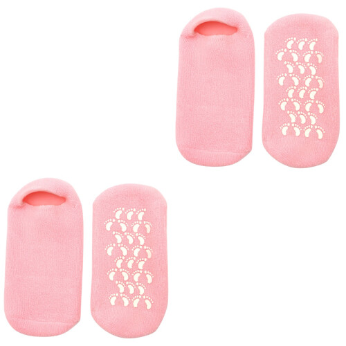 2Pares Gel Para Calcanhar Rosa De Pele E Proteção 2