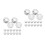 48Pz Stopper Catena Mini Trasparenti in Pom Resistente 8