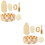 2Conjuntos Kit Para Banho Com Luvas Esfoliantes E Ferramentas 8
