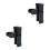 2Pz Contenitore Bacchette Tamburo Nero, ABS Resistente E Compatto 10