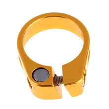 Bike Seat Clamp Quick Release 34.9mm Aluminum Alloy Gold (4Piece) Seat Post Clamp Bicycle Accessories