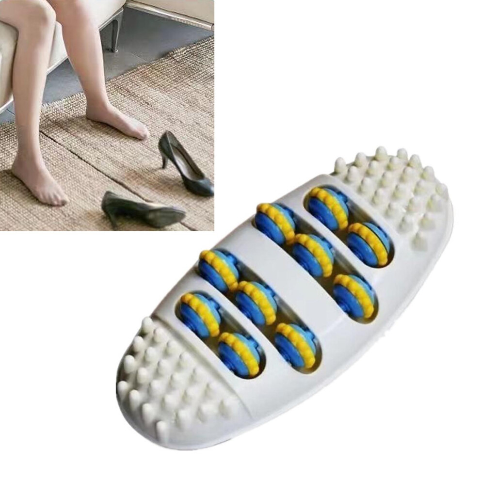 Dual Foot Massager Roller ABS 28.5x13.5cm Decompression & Acupoint Therapy