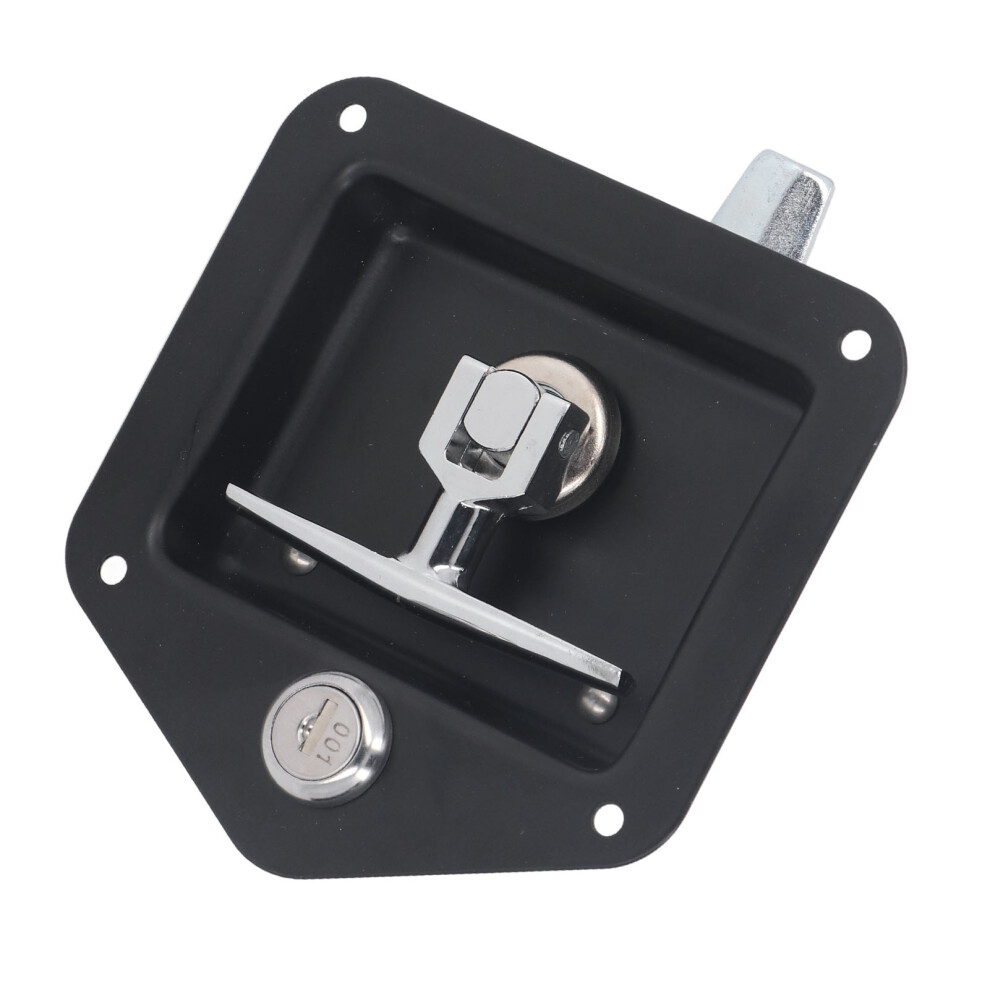 T Shape Embedded Paddle Latch Lock Stainless Steel Toolbox Lock With Keys 4651368905252