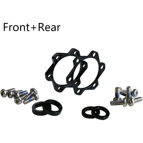 Bike Conversion Front And Rear Adapter Set, Aluminum Alloy, Universal Compatibility 1