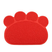 Cat Mat Litter Box Mat NonSlip Waterproof Litter Tray Mat Feeding Bowl Placemat Cat Bed Pad Sandbox Mat Red
