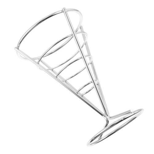 2Stk Silberner Frites Halter Aus Für Restaurant 1