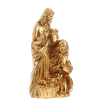 5Stk Goldene Resin Jesus Statue Spirituelle Tischdekoration