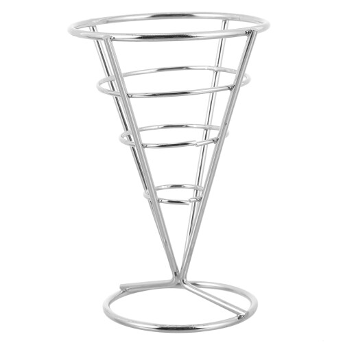 2Stk Silberner Frites Halter Aus Für Restaurant 2