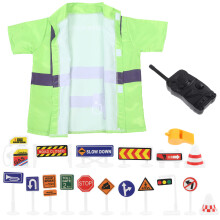 2Sets Kinder Verkehrs Kostüm Grün Stoff Plastik Verkehrsampel Spielset