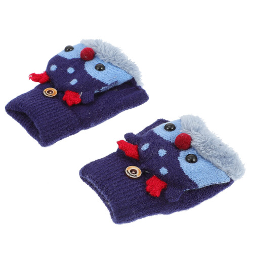2Paare Kinder Fäustlinge Strick Warm Winter Weihnachtsdesign 1