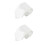 2Stk Weiße Polyester Krawatten Party Kleidung Accessoires 5
