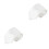 2Stk Weiße Polyester Krawatten Party Kleidung Accessoires 3
