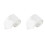 2Stk Weiße Polyester Krawatten Party Kleidung Accessoires 2
