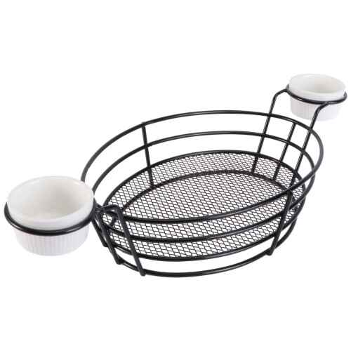 3Stk Schwarzer Foodkorb Frittierhalter Und Snacks
