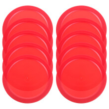 100Stk Robuste Rote Kunststoff Hockey-Ersatzpucks Für Desktop-Spiele