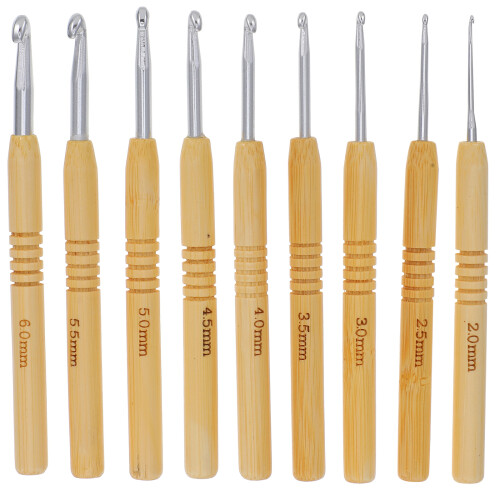 27Pcs Wooden Handle Latch Hook Set Extra Large Hooks for Braids Beige 1