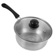 3Pcs Stainless Steel Single Handle Soup Milk Pot Cooking Saucepan Set