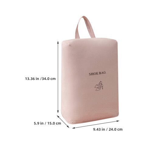 2Stk Tragbarer Schuhbeutel Reise Organizer Rosa Oxford 1