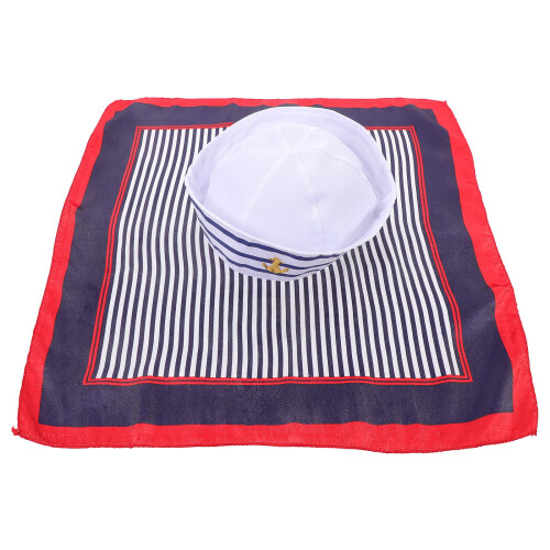 4Sets Polyester Seglerhut Mit Halstuch Für Party Und Kostüm 1