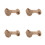 4Stk Campingseil Paracord Polyester 7-Kern Gold Stark 5