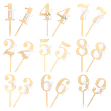 36Stk Cupcake Topper Gold Hochzeitsdeko
