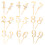 36Stk Cupcake Topper Gold Hochzeitsdeko 1