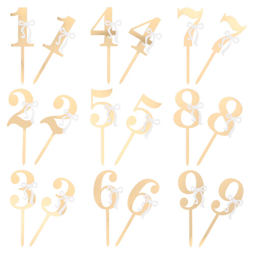 36Stk Cupcake Topper Gold Hochzeitsdeko
