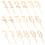 36Stk Cupcake Topper Gold Hochzeitsdeko 2