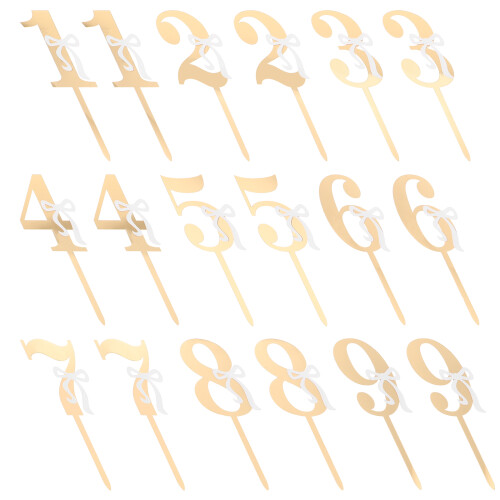 36Stk Cupcake Topper Gold Hochzeitsdeko 1