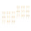 36Stk Cupcake Topper Gold Hochzeitsdeko 8