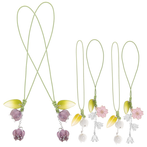 30Stk Blumen Handyanhänger Mit Schlüsselanhänger