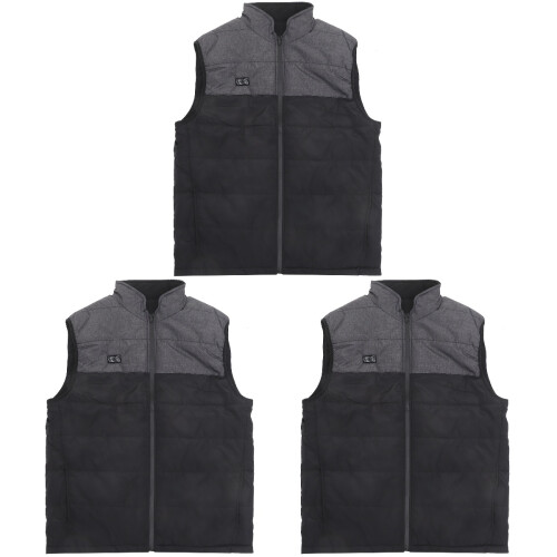 3Stk Beheizbare Weste Herren Carbonfaser Heizweste Modern 2