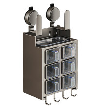 Selbstklebendes Küchenregal, platzsparender-6 Quadrate