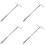 4Pièces Support De Acier Multifuntion Extensible Argenté 7
