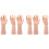 6St Hand Ringdisplay Khaki Mannekijn Hand Voor Sieraden 6
