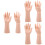 6St Hand Ringdisplay Khaki Mannekijn Hand Voor Sieraden 8